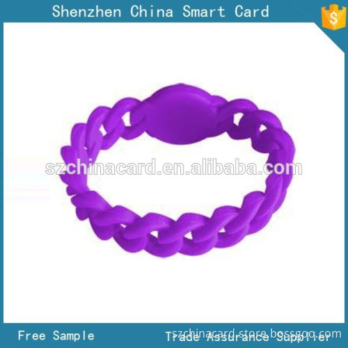 waterproof 125khz RFID wristband for access control, reusable RFID wristband with eco-friendly silicone